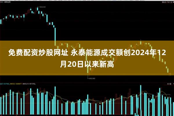 免费配资炒股网址 永泰能源成交额创2024年12月20日以来新高